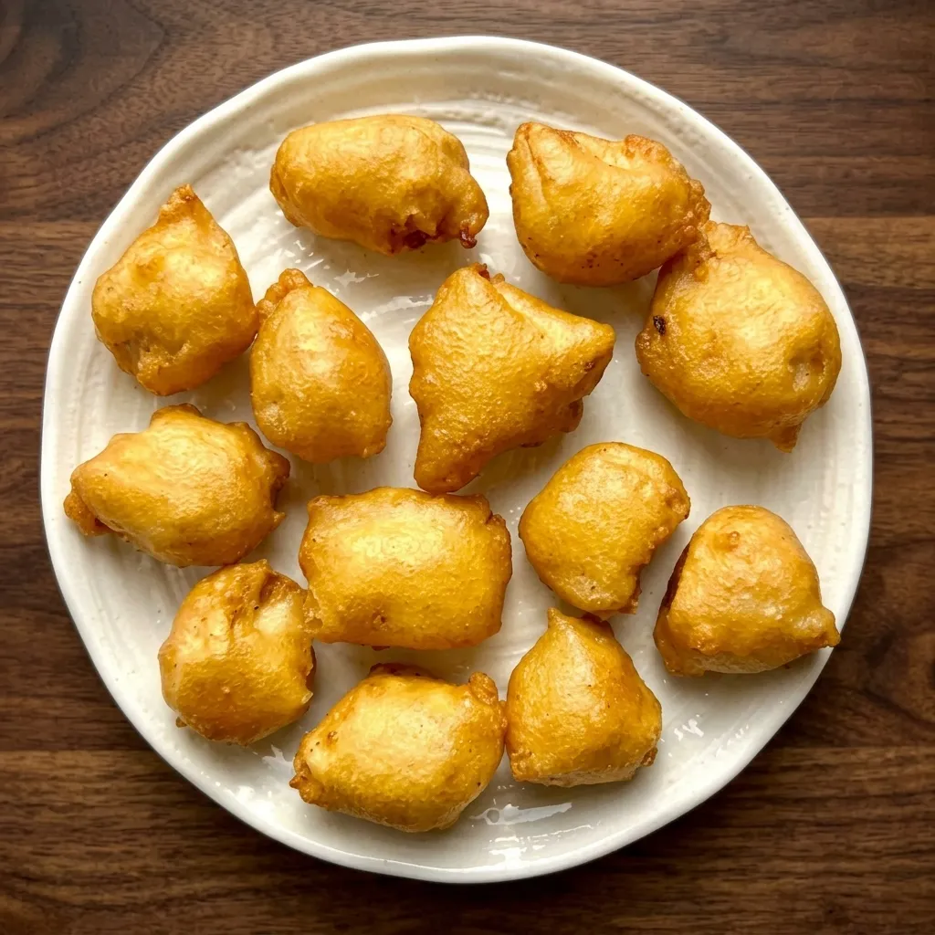 Chinese chicken balls with dipping sauce at Mayflower in Winnipeg, MB