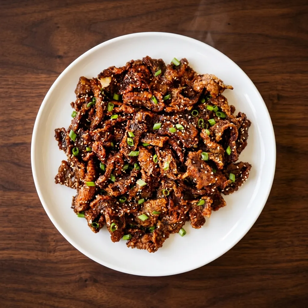 Ginger beef Chinese dish at Mayflower in Winnipeg, MB